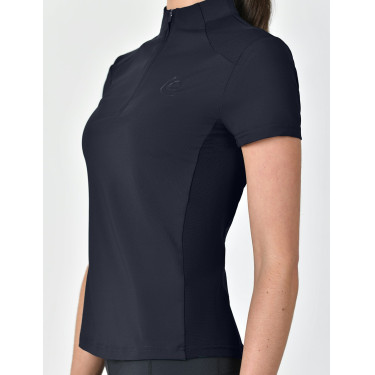 Polo manches courtes Dublin respirant fermeture à glissière 1/4 zippé femme Marine Bleu marine Polo manches courtes Dublin respirant fermeture à glissière 1/4 zippé femme Marine Bleu marine