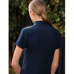 Polo manches courtes Dublin respirant fermeture à glissière 1/4 zippé femme Marine Bleu marine Polo manches courtes Dublin respirant fermeture à glissière 1/4 zippé femme Marine Bleu marine