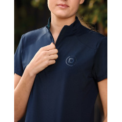 Polo manches courtes Dublin respirant fermeture à glissière 1/4 zippé femme Marine Bleu marine Polo manches courtes Dublin respirant fermeture à glissière 1/4 zippé femme Marine Bleu marine
