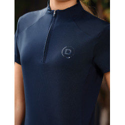Polo manches courtes Dublin respirant fermeture à glissière 1/4 zippé femme Marine Bleu marine Polo manches courtes Dublin respirant fermeture à glissière 1/4 zippé femme Marine Bleu marine