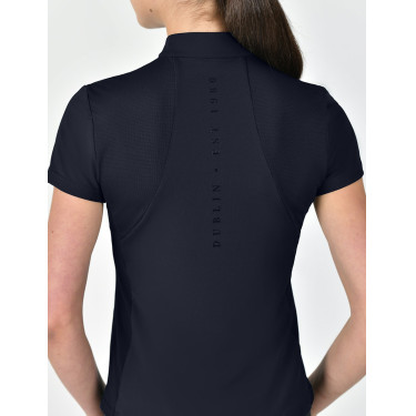 Polo manches courtes Dublin respirant fermeture à glissière 1/4 zippé femme Marine Bleu marine Polo manches courtes Dublin respirant fermeture à glissière 1/4 zippé femme Marine Bleu marine
