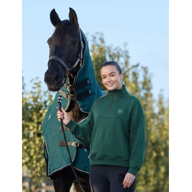 Pull polaire Dublin 1/4 zippé femme Vert émeraude foncé Pull polaire Dublin 1/4 zippé femme Vert émeraude foncé