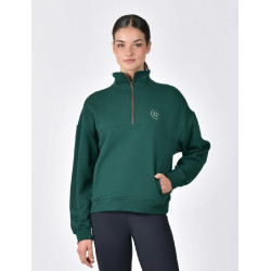 Pull polaire Dublin 1/4 zippé femme Vert émeraude foncé Pull polaire Dublin 1/4 zippé femme Vert émeraude foncé