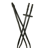 Rênes en cuir Collegiate ComFiTec Opulux Noir Rênes en cuir Collegiate ComFiTec Opulux Noir