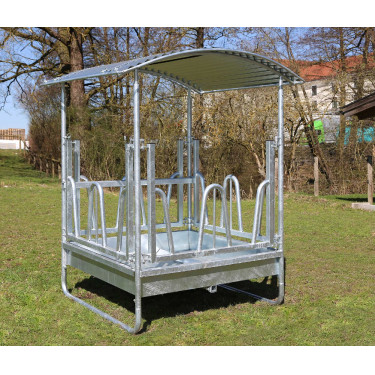 Râtelier carré avec toit Hobby Kerbl zingué 1,5 x 1,5 m 8 chevaux Râtelier carré avec toit Hobby Kerbl zingué 1,5 x 1,5 m 8 chevaux