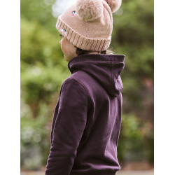 Sweat à capuche Dublin logo Lurex Lilah enfant Prune parfaite / rose gold