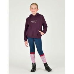 Sweat à capuche Dublin logo Lurex Lilah enfant Prune parfaite / rose gold