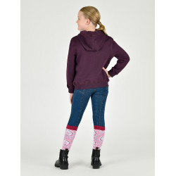 Sweat à capuche Dublin logo Lurex Lilah enfant Prune parfaite / rose gold