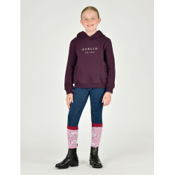 Sweat à capuche Dublin logo Lurex Lilah enfant Prune parfaite / rose gold