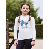 T-shirt manches longues bouffantes Dublin Poppy enfant Blanc marle / poney nordique T-shirt manches longues bouffantes Dublin Poppy enfant Blanc marle / poney nordique