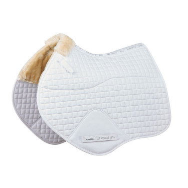 Tapis de selle Weatherbeeta forme de CSO Prime Comfy Fleece Blanc