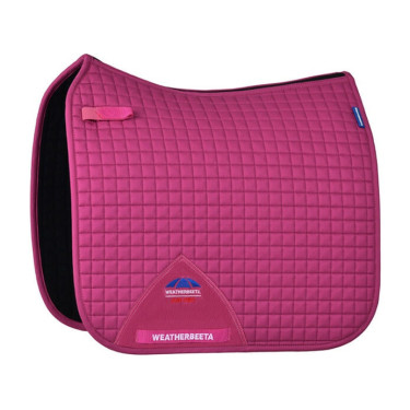 Tapis de selle Weatherbeeta Prime Air-Tec Dressage Shaped Magenta brillant Rose