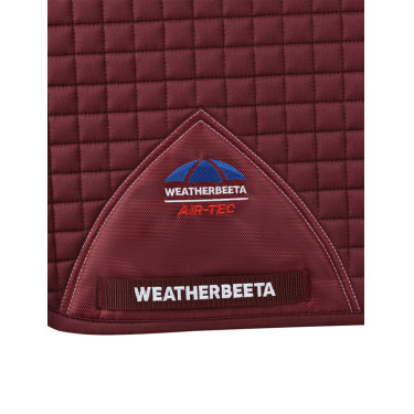 Tapis de selle Weatherbeeta Prime Air-Tec Dressage Shaped Bourgogne Bordeaux