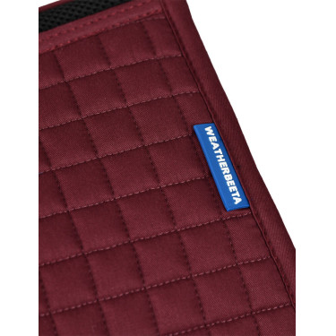 Tapis de selle Weatherbeeta Prime Air-Tec Dressage Shaped Bourgogne Bordeaux