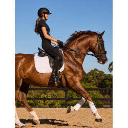 Tapis de selle Weatherbeeta Prime Air-Tec Dressage Shaped Blanc