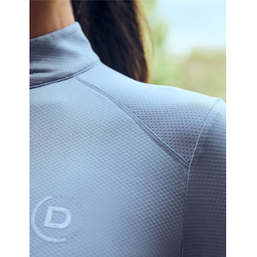 Top d'équitation manches longues Dublin respirant femme Brouillard bleu Top d'équitation manches longues Dublin respirant femme Brouillard bleu