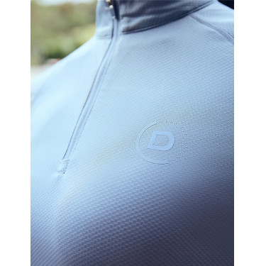 Top d'équitation manches longues Dublin respirant femme Brouillard bleu Top d'équitation manches longues Dublin respirant femme Brouillard bleu