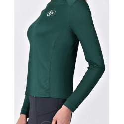 Top d'équitation manches longues Dublin respirant femme Vert émeraude foncé