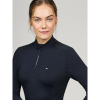 Base Layer Tommy Hilfiger Equestrian Milo 1/4 zip femme Desert sky Bleu Base Layer Tommy Hilfiger Equestrian Milo 1/4 zip femme Desert sky Bleu