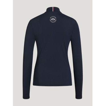 Base Layer Tommy Hilfiger Equestrian Milo 1/4 zip femme Desert sky Bleu Base Layer Tommy Hilfiger Equestrian Milo 1/4 zip femme Desert sky Bleu