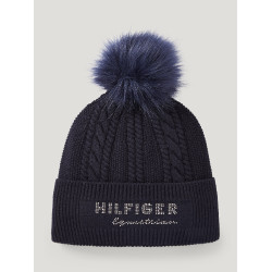 Bonnet à pompom Tommy Hilfiger Equestrian Perry Desert sky Bleu