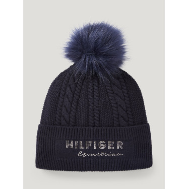 Bonnet à pompom Tommy Hilfiger Equestrian Perry Desert sky Bleu Bonnet à pompom Tommy Hilfiger Equestrian Perry Desert sky Bleu