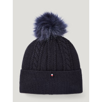 Bonnet à pompom Tommy Hilfiger Equestrian Perry Desert sky Bleu Bonnet à pompom Tommy Hilfiger Equestrian Perry Desert sky Bleu