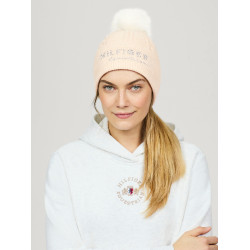 Bonnet à pompom Tommy Hilfiger Equestrian Perry Taupe Marron Bonnet à pompom Tommy Hilfiger Equestrian Perry Taupe Marron
