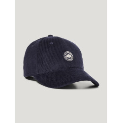 Casquette Tommy Hilfiger Equestrian velours côtelé Watson Desert sky Bleu