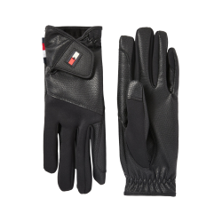 Gants d'équitation Tommy Hilfiger Equestrian Bryce Noir Gants d'équitation Tommy Hilfiger Equestrian Bryce Noir