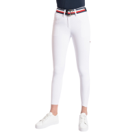 Pantalon de compétition Tommy Hilfiger Equestrian Geneva femme grip genoux Blanc optique