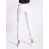 Pantalon de compétition Tommy Hilfiger Equestrian Geneva femme grip genoux Blanc optique