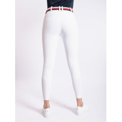 Pantalon de compétition Tommy Hilfiger Equestrian Geneva femme grip genoux Blanc optique