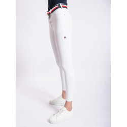 Pantalon de compétition Tommy Hilfiger Equestrian Geneva femme grip genoux Blanc optique