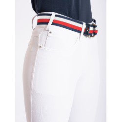 Pantalon de compétition Tommy Hilfiger Equestrian Geneva femme grip genoux Blanc optique