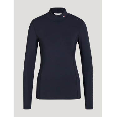 Polo col roulé Tommy Hilfiger Equestrian Ava femme Desert sky Bleu Polo col roulé Tommy Hilfiger Equestrian Ava femme Desert sky Bleu