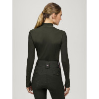 Polo col roulé Tommy Hilfiger Equestrian Ava femme Desert sky Bleu