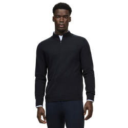 Pull en cachemire Tommy Hilfiger Equestrian 1/2 zip Oakfield homme Desert sky Bleu