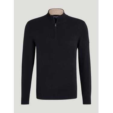 Pull en cachemire Tommy Hilfiger Equestrian 1/2 zip Oakfield homme Desert sky Bleu Pull en cachemire Tommy Hilfiger Equestrian 1/2 zip Oakfield homme Desert sky Bleu