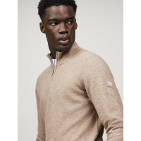 Pull en cachemire Tommy Hilfiger Equestrian 1/2 zip Oakfield homme Taupe Marron Pull en cachemire Tommy Hilfiger Equestrian 1/2 zip Oakfield homme Taupe Marron