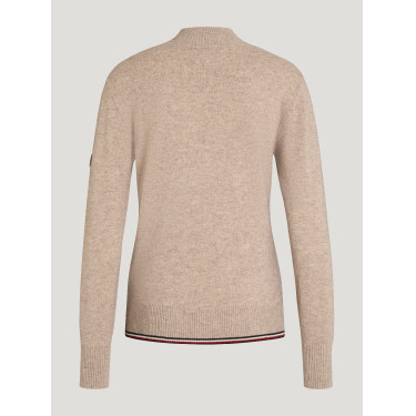 Pull en cachemire Tommy Hilfiger Equestrian Ellery femme Taupe Marron