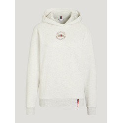 Sweat à capuche Tommy Hilfiger Equestrian Grove unisexe Ecru Beige