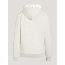 Sweat à capuche Tommy Hilfiger Equestrian Grove unisexe Ecru Beige