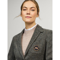 Veste blazer Tommy Hilfiger Equestrian Albany tweed femme Gris mélangé