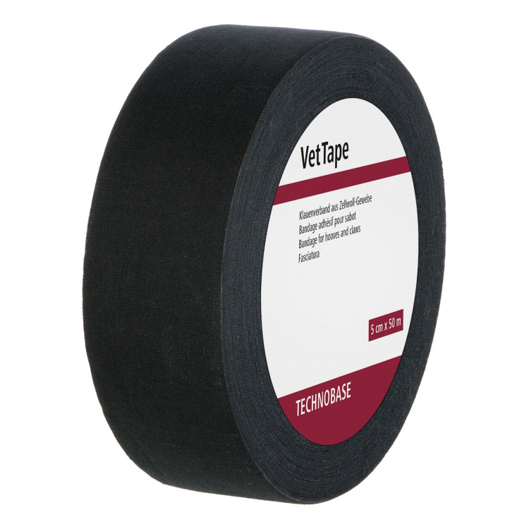 Bandage adhésif pour sabot VetTape Kerbl noir 50 m x 50 mm