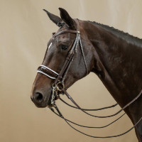 Bride Working by Dy'on Muserolle Large Vernie Doublure Blanche Marron