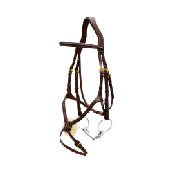 Bridon Muserolle Croisée Tressée D Collection Dy'on Marron