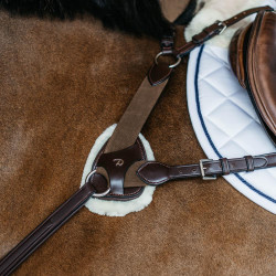 Collier de chasse 5 points avec élastiques New English Collection Dy'on Marron