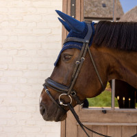 Bonnet anti-mouches Kentucky Wellington Velvet Mini Perles Marine Bleu marine