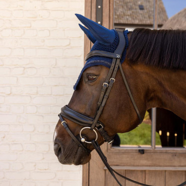 Bonnet anti-mouches Kentucky Wellington Velvet Mini Perles Marine Bleu marine